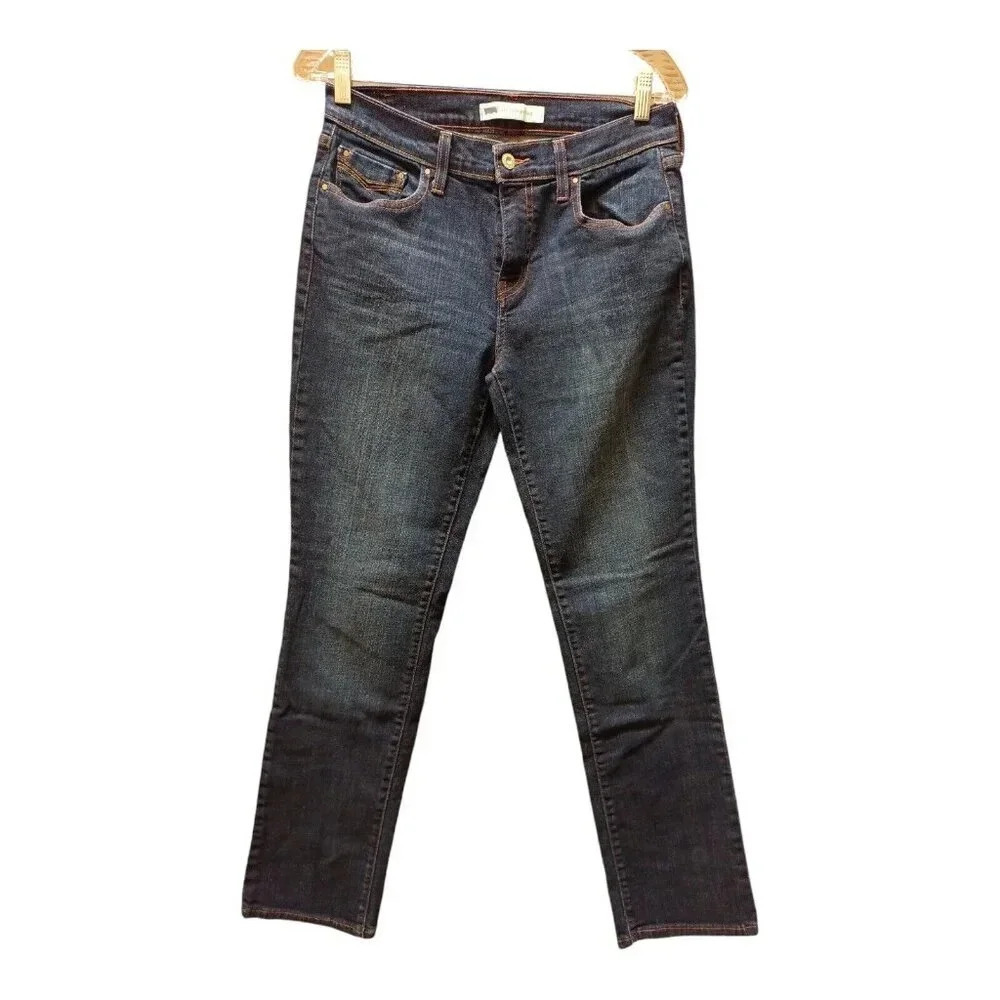 Levi Strauss 505 Jeans Women's Size 12 Regular M 30x31 Straight Leg Dark Wash